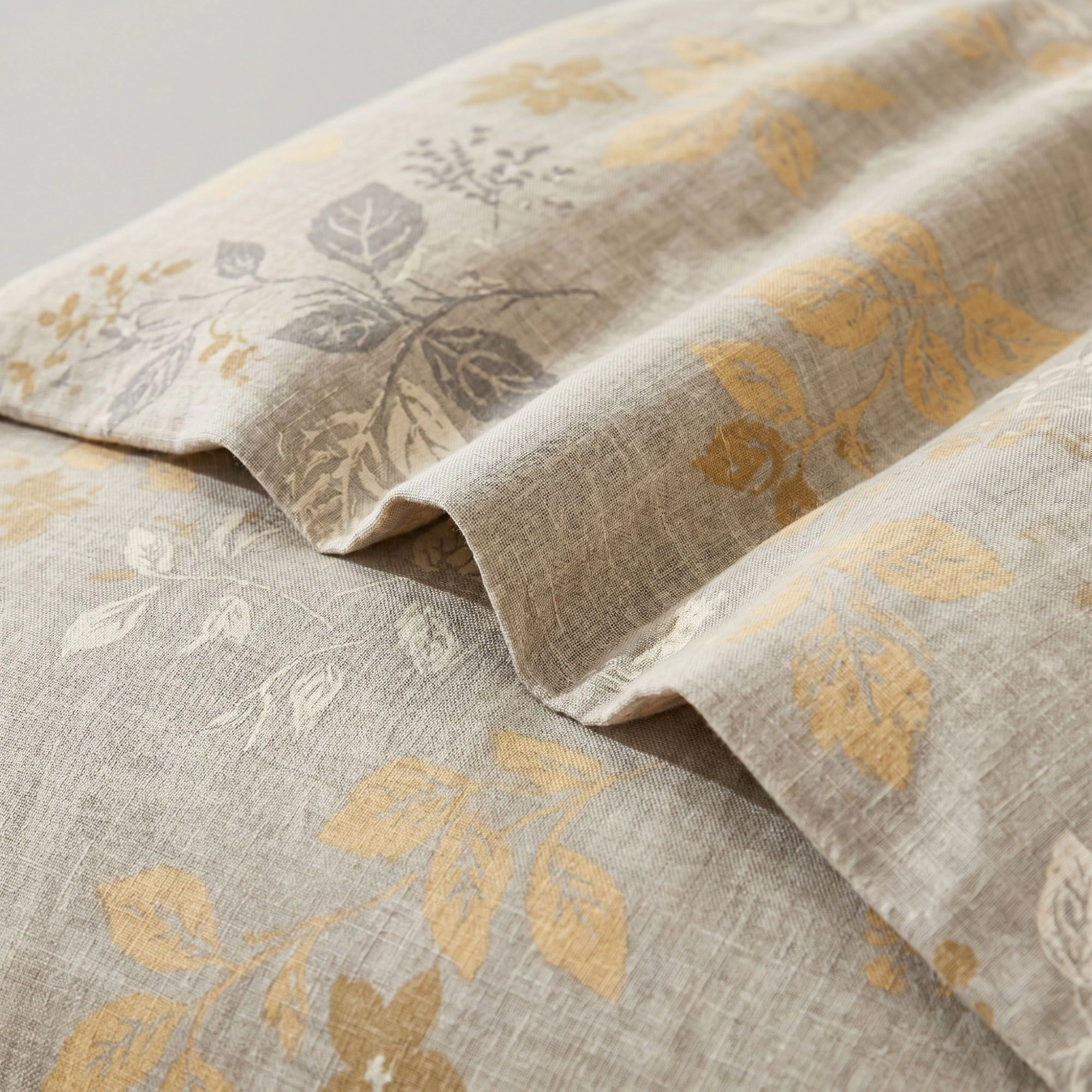 Alilang Unisex 3-Piece Cotton Bedding Set with Duvet Cover and Pillowcases Soft Washed Fabric Botanical Floral Print