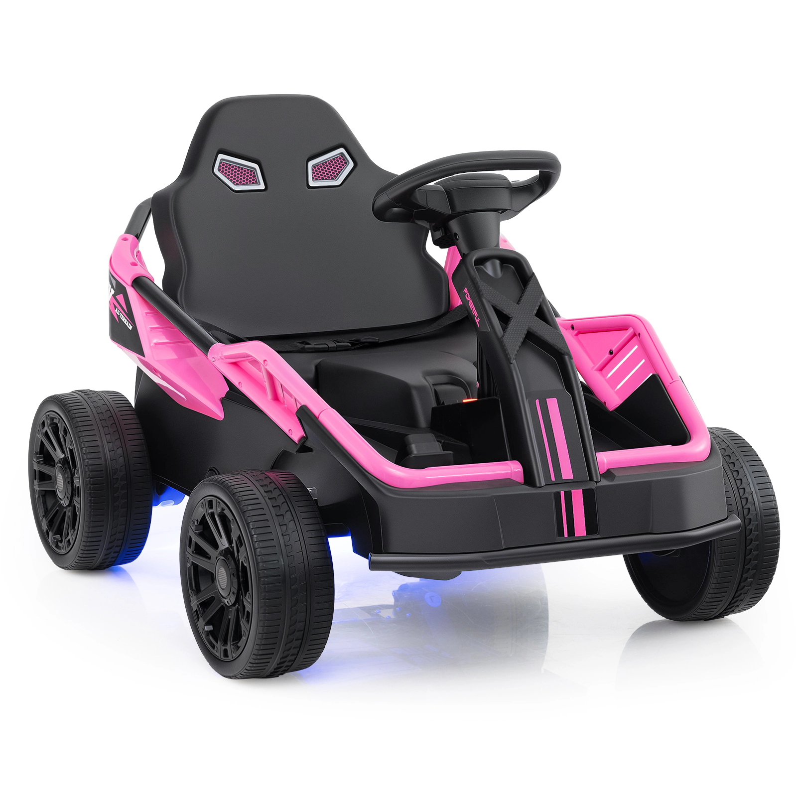 SUGIFT 12V Electric Ride-On UTV Car with Remote Control and Music 110-lb Capacity Ages 37-95 Months Pink