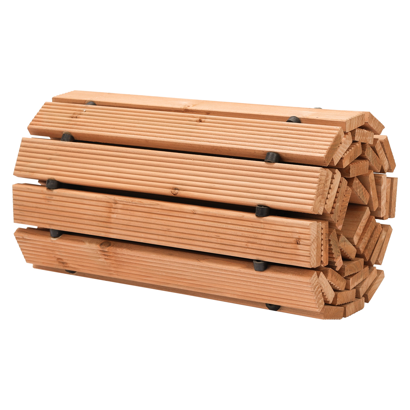HONGGE Wooden Garden Pathway L 17 in W Non-Slip Straight Garden Walkway Roll Out Cedar Outdoor Walkway Path with Wire