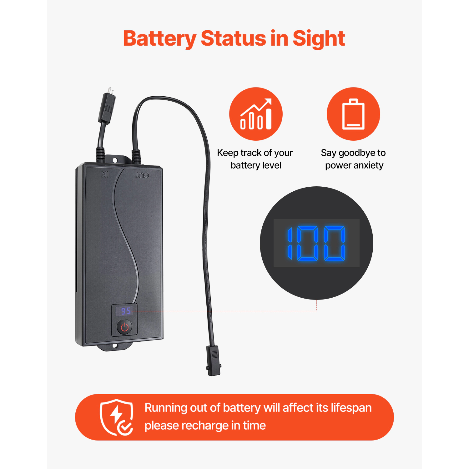 HONGGE Battery Pack for Reclining Furniture with Adapter