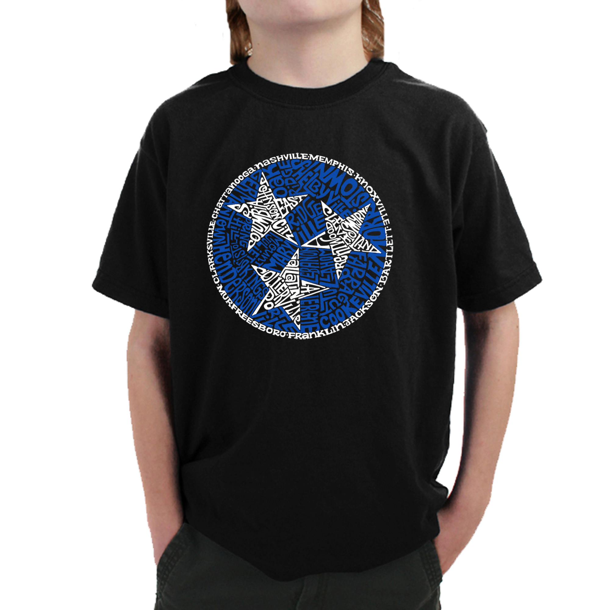 LA Pop Art Boy's Word T-Shirt - Tennessee Tristar