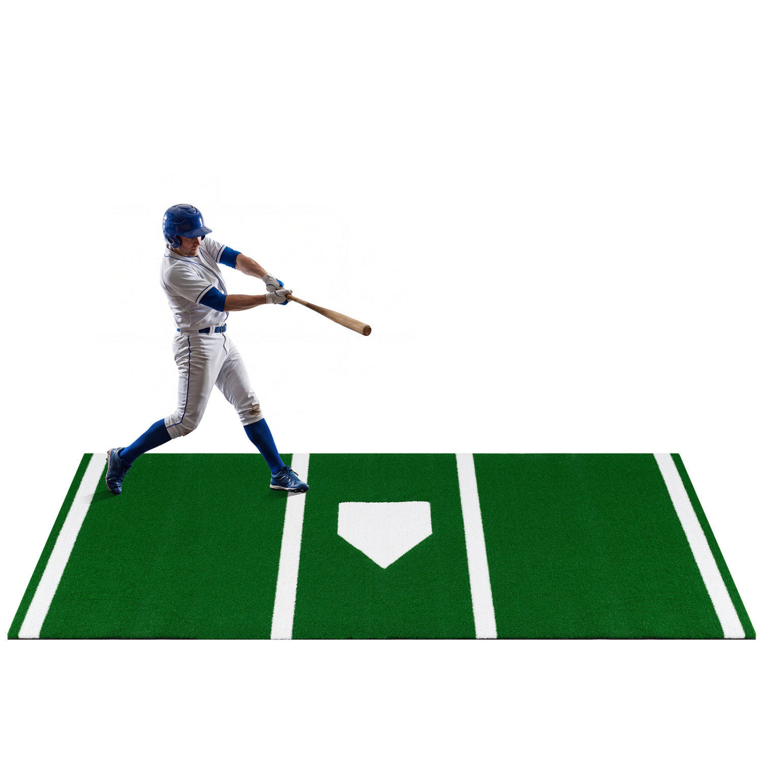 LJG Kids 10 x 3.8 ft Baseball and Softball Hitting Mat with Home Plate