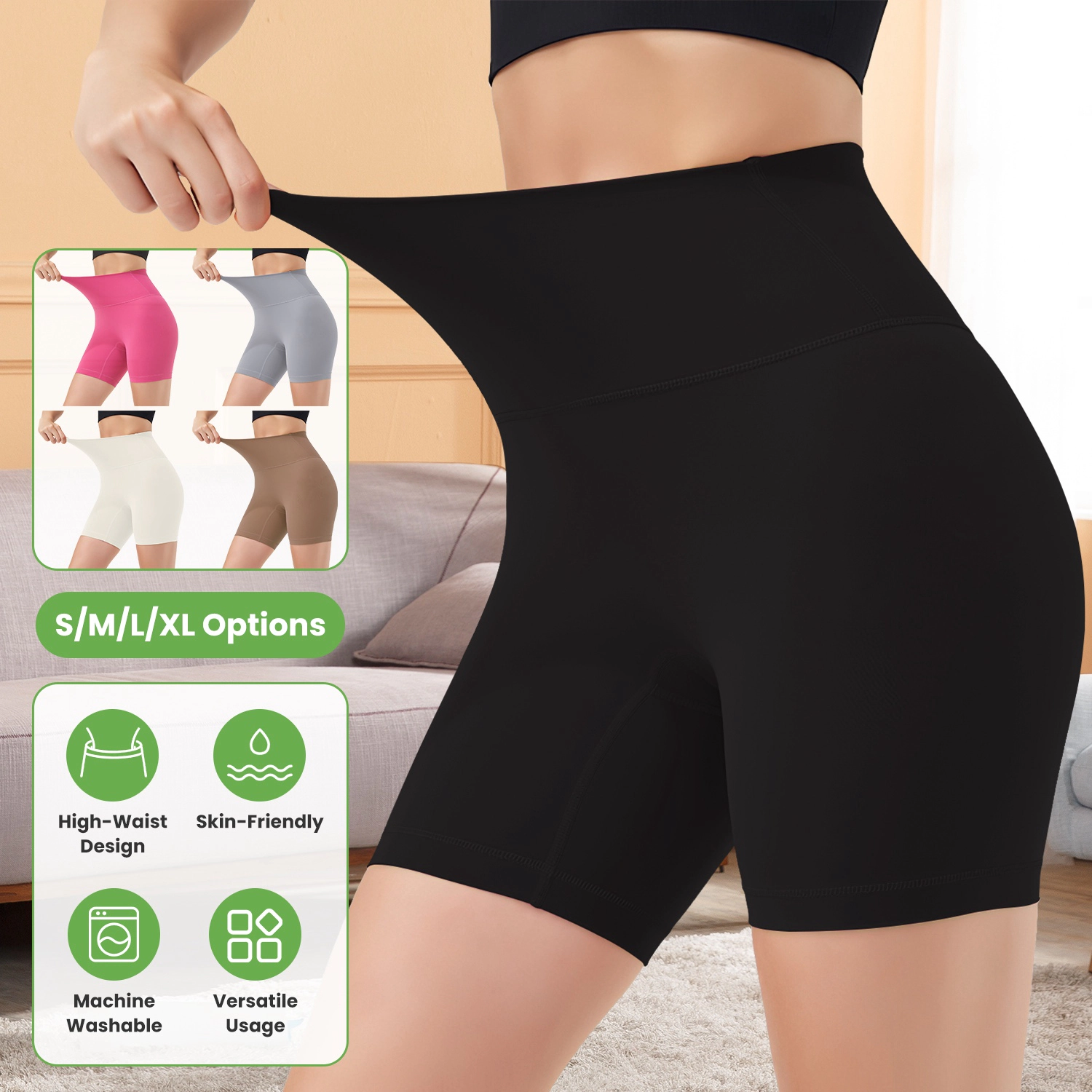 GBruno High-Waist Biker Shorts