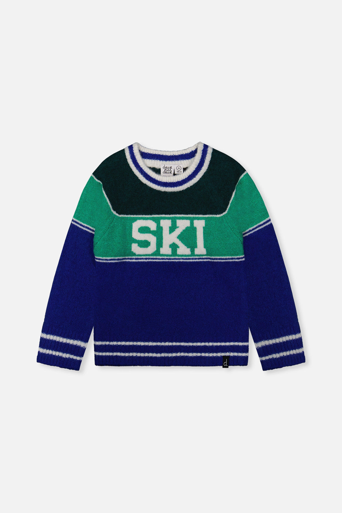 Deux par Boys Color-Block Sweater with Ski Jacquard