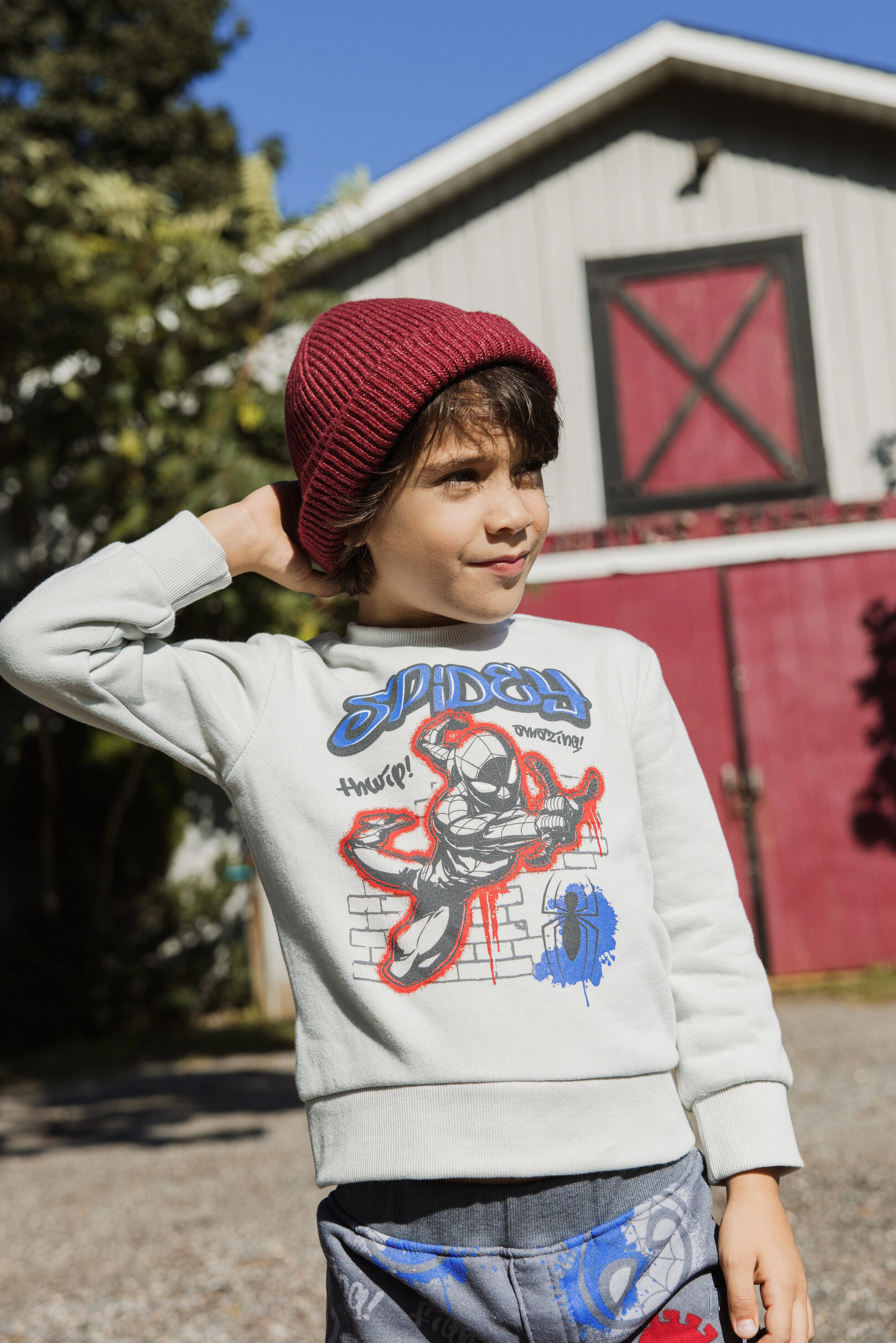 Marvel Spider-Man Boys' Fleece 2-Piece Sweatshirt and Pants Set