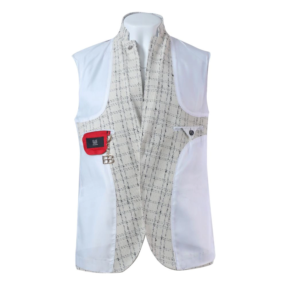 Elie Balleh Men's Slim Fit Plaid Boucle Sportcoat