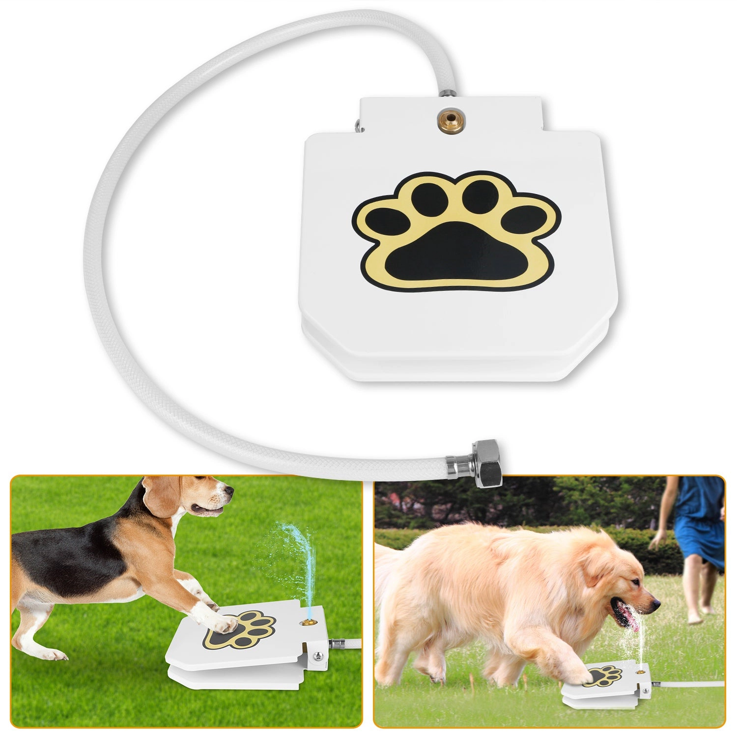 GBruno Step-On Dog Water Fountain With Pedal Dispenser