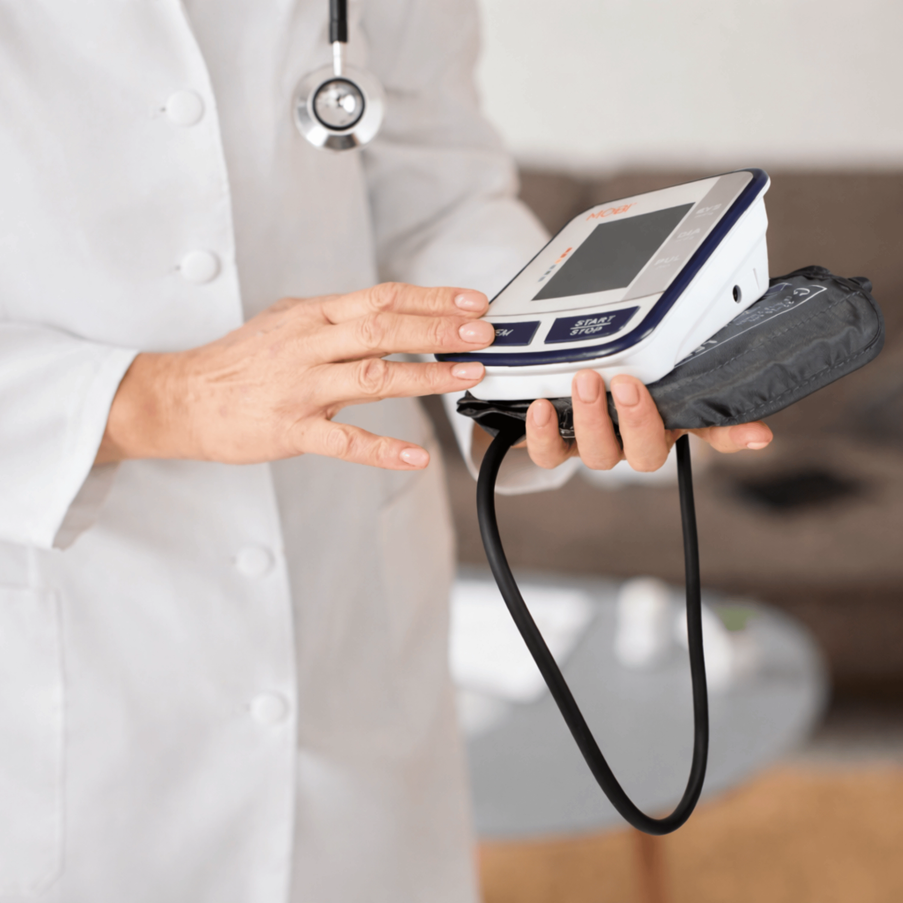 MOBI Upper Arm Blood Pressure Monitor with Memory Recall