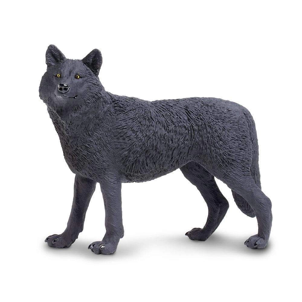 Safari Ltd. - Black Wolf Kids Toy Figure