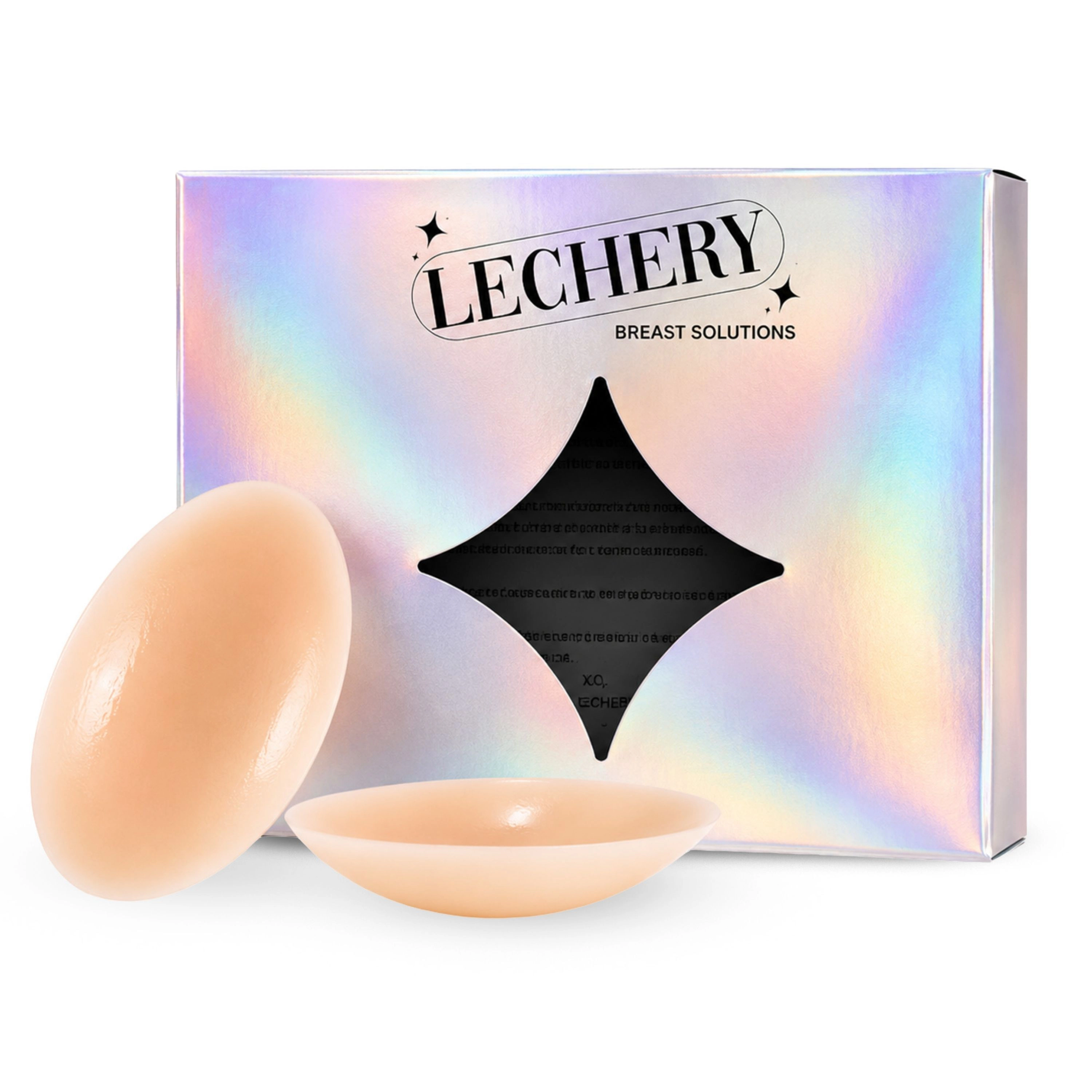 LECHERY Women's Allstick Circle Nipple Covers Reusable Sticky Silicone Adhesive Pasties