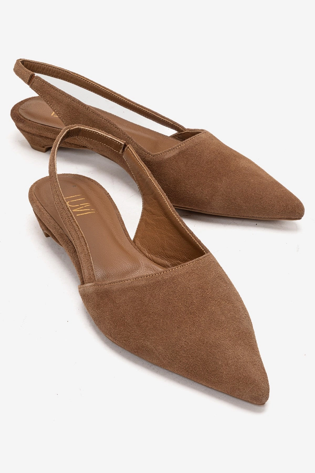 Forever & Always Womens Berlina Leather Slingback Pump
