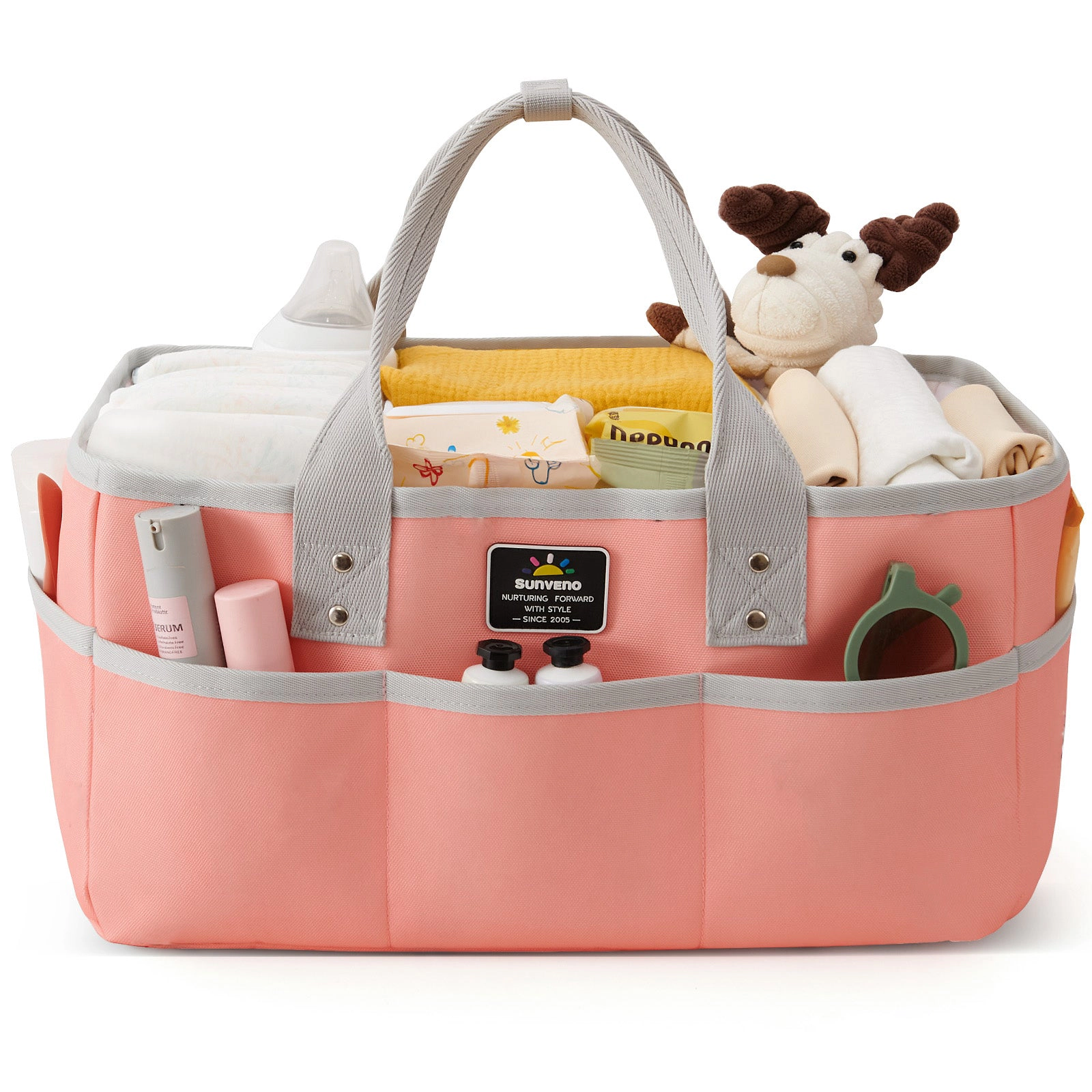 SUNVENO Portable Diaper Caddy Organizer
