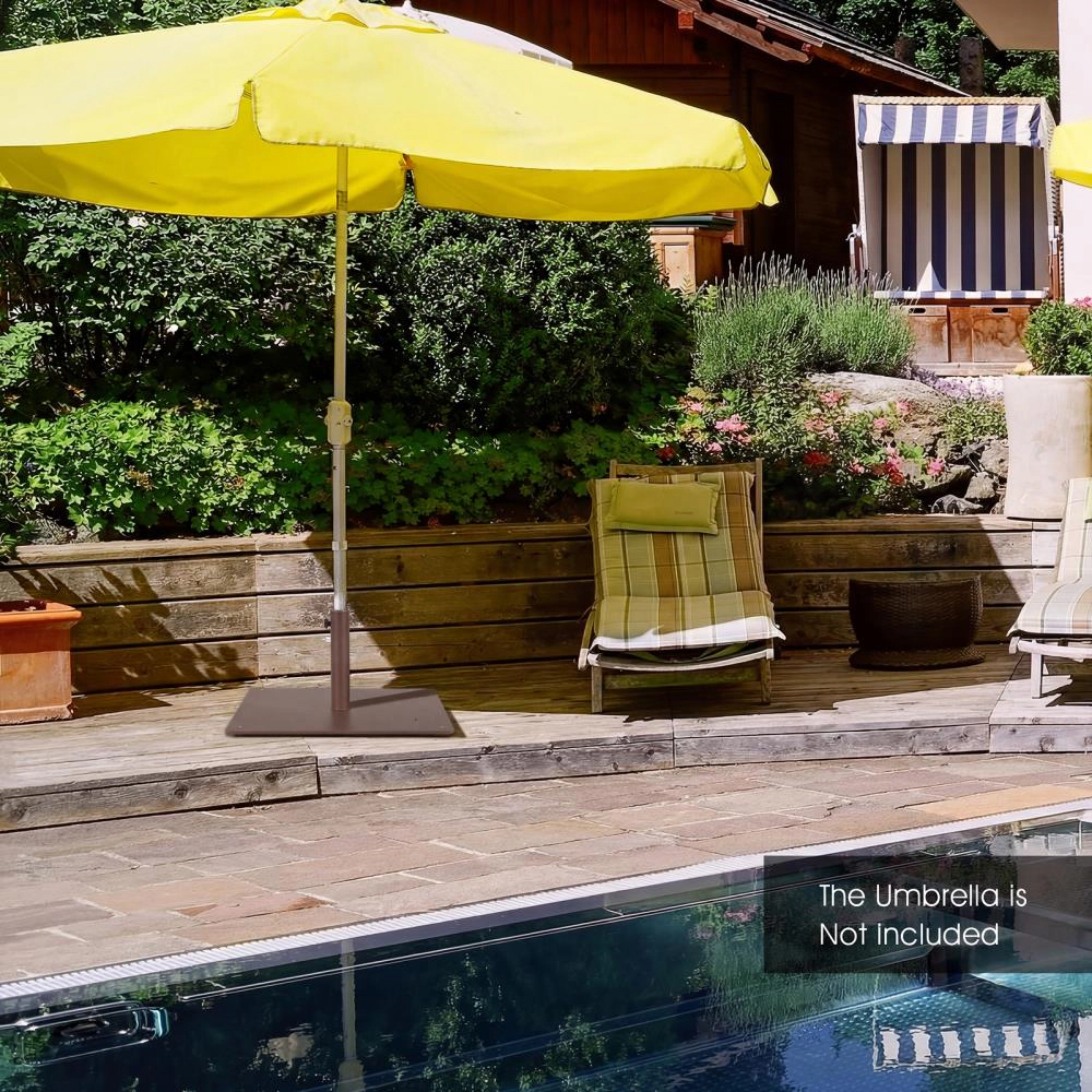 Hivvago 20 Inches Patio Umbrella Base Stand With 4 Adjustable Footpads