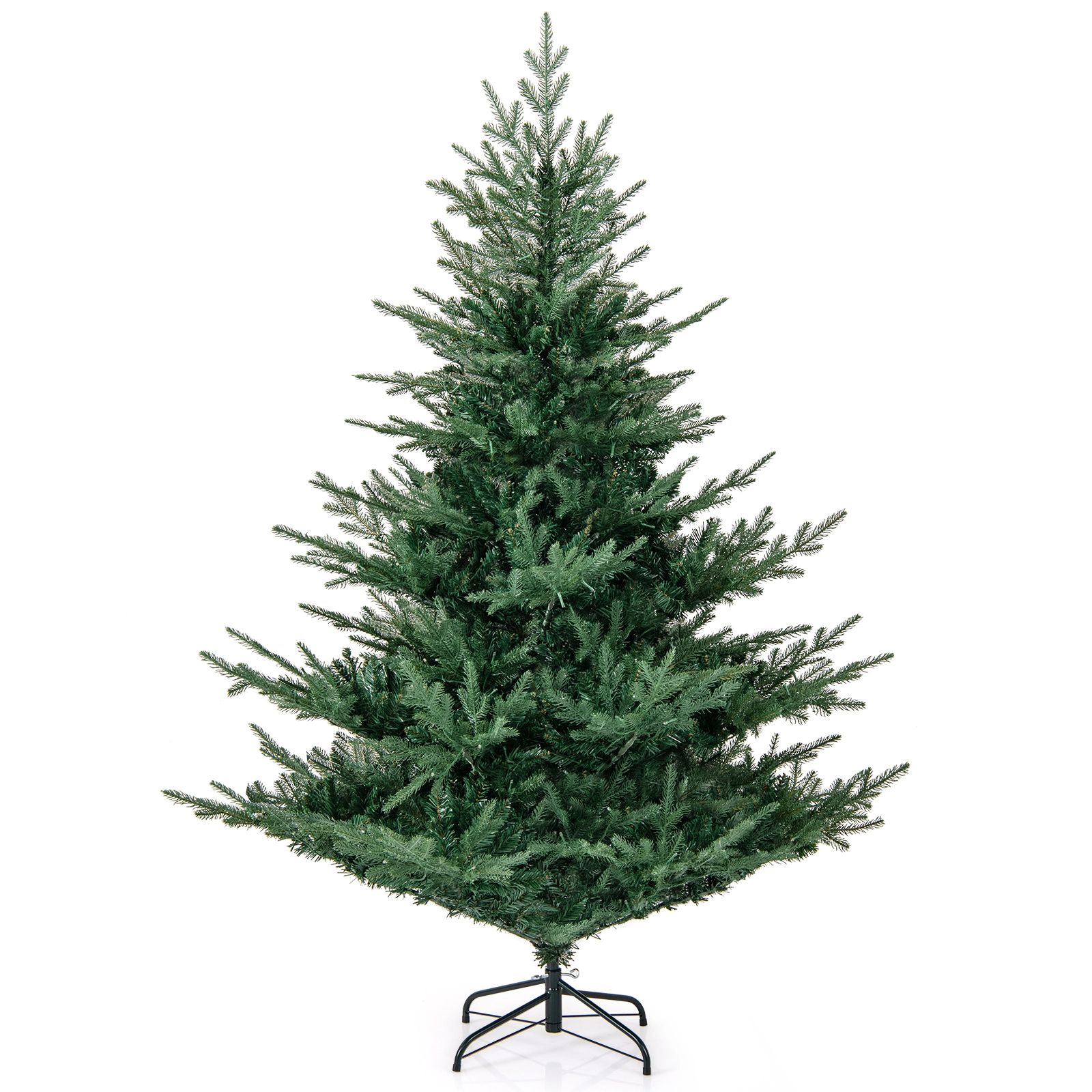 LJG Artificial Christmas Tree with Branch Tips and Warm White LED Lights