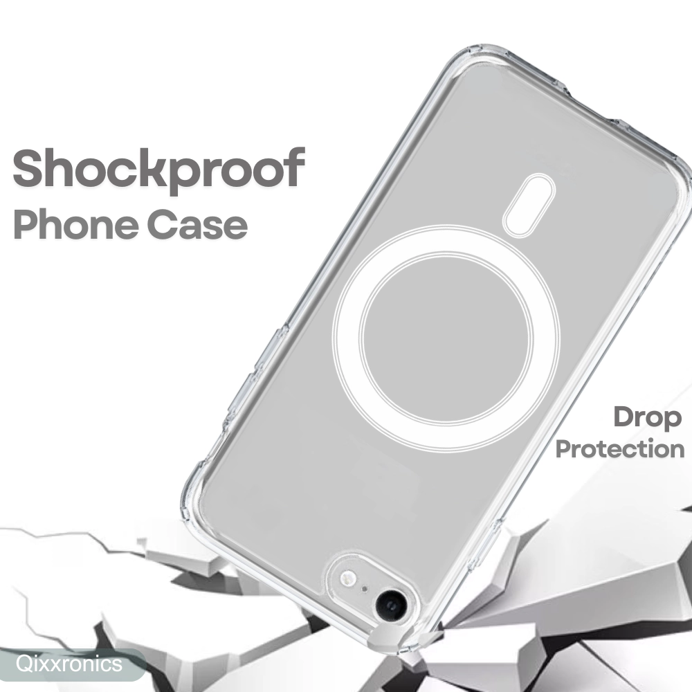 Qixxronics Magnetic Case for iPhone SE 2, iPhone SE 3 Cellphone Magnetic Cover Shockproof Slim Phone Case
