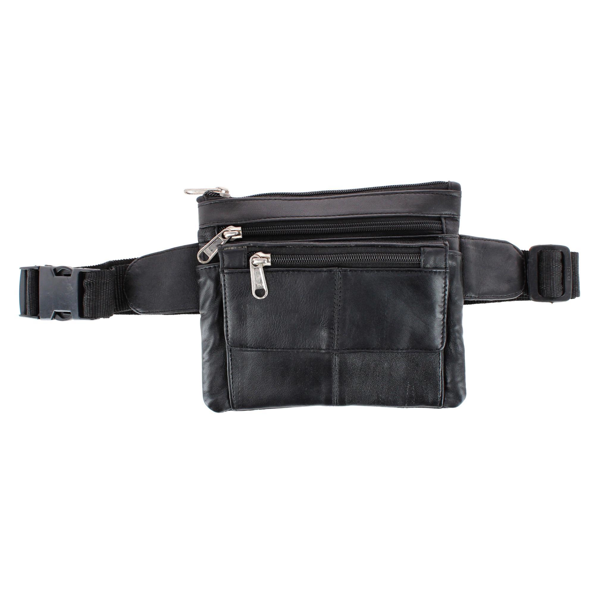 CTM Mini Leather Sqaure Fanny Waist Pack