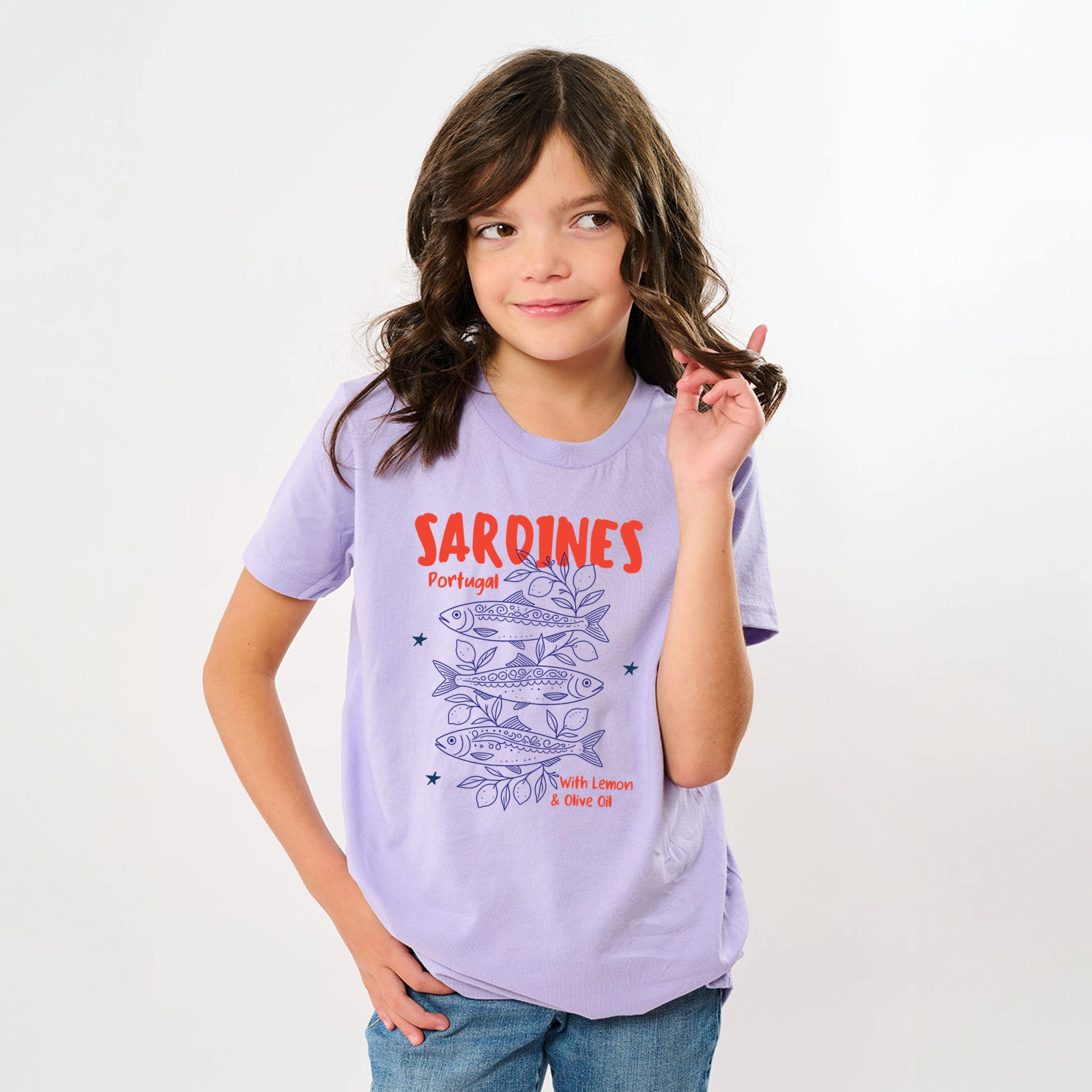 The Juniper Shop - Sardines With Lemon and Olive Oil Youth Short Sleeve Graphic T-Shirt