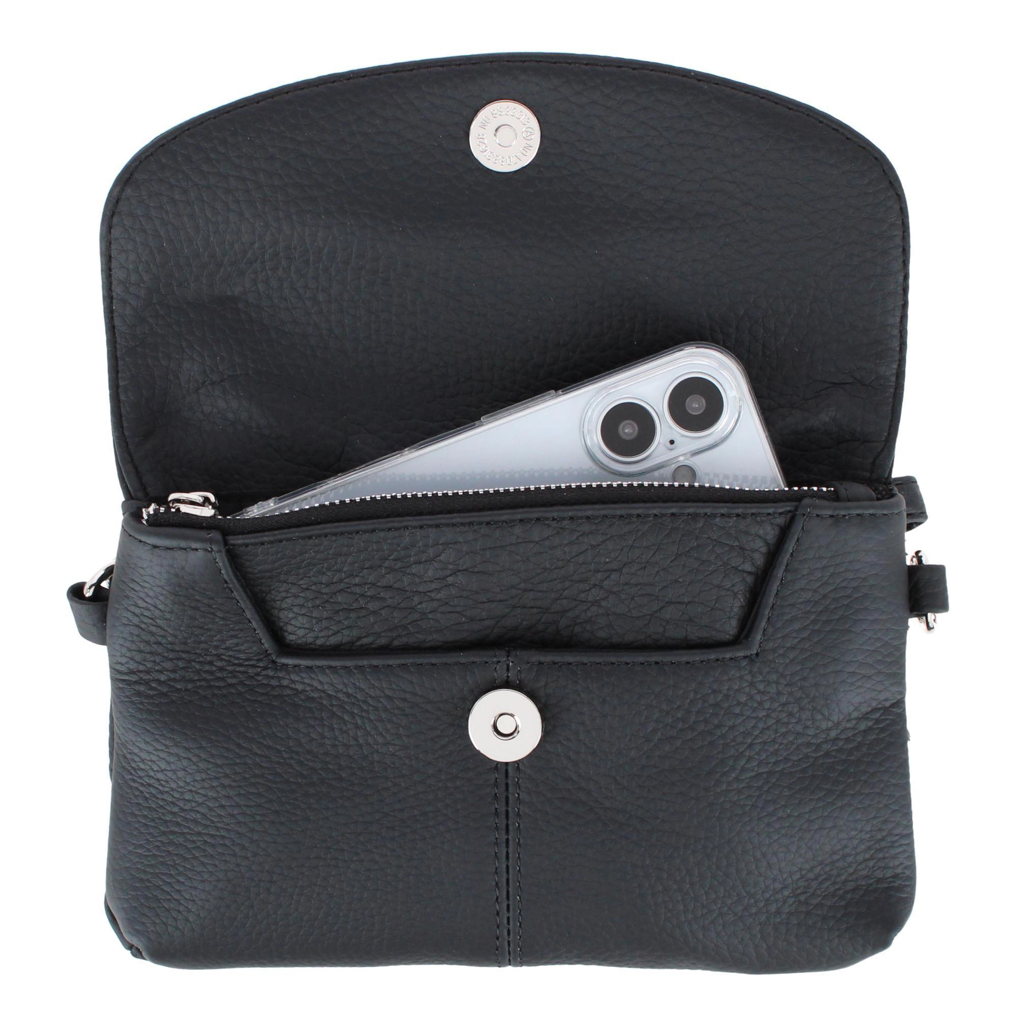 Cal-Wyn Women's Leather Wristlet Clutch with Removable Crossbody Strap