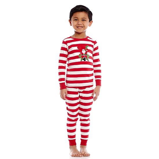 Leveret Baby/Toddler/Kids 2-pc  Cotton Snug Fit Holiday Striped Pajamas