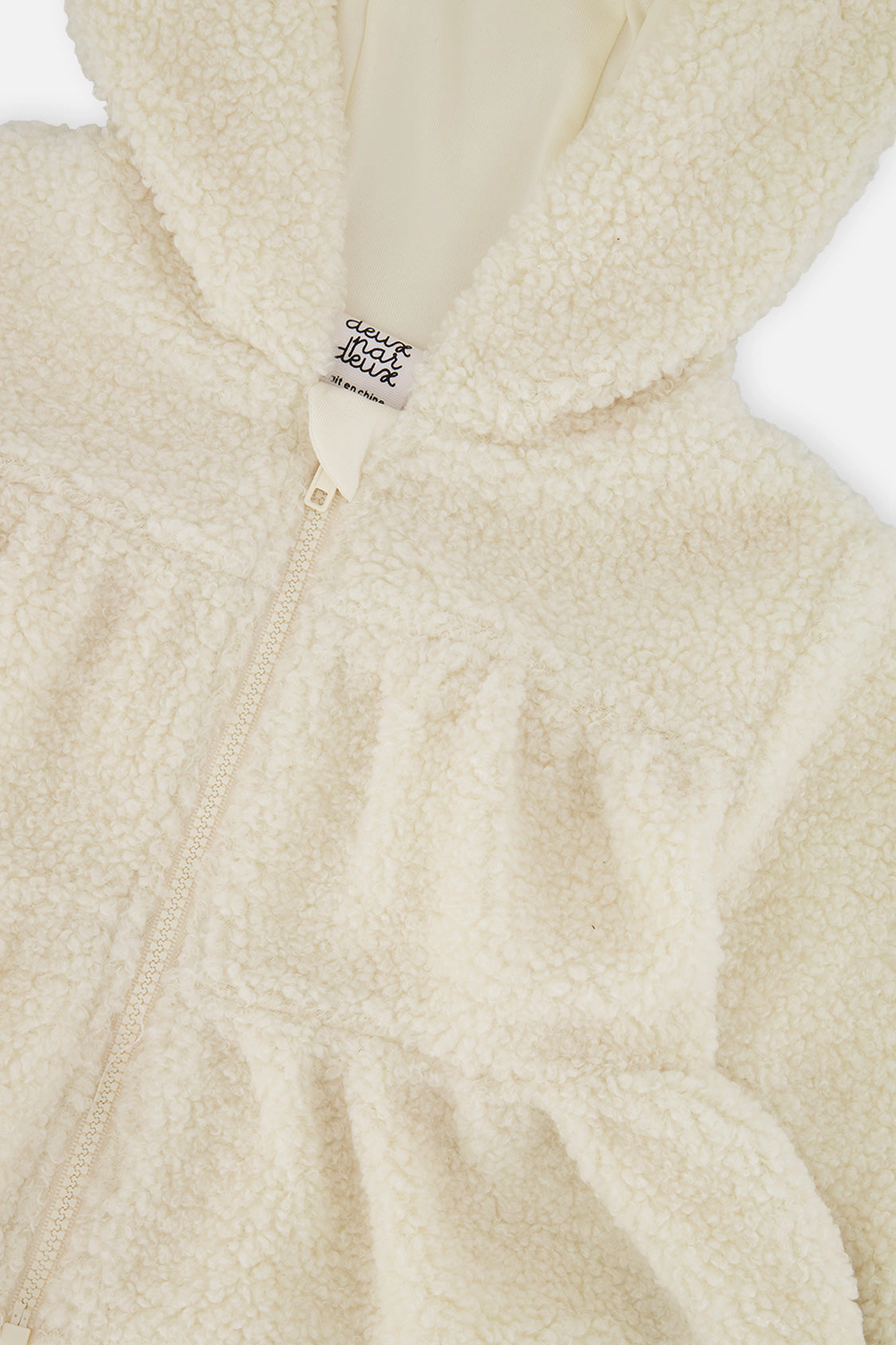 Deux par Girls Hooded Zip Sherpa Jacket