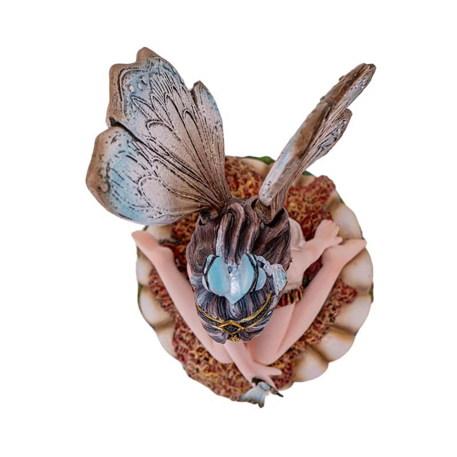 Pacific Giftware Butterfly Fairy on Mushroom Statue 8.27 inch Fantasy Figurine with Delicate Wings and Butterfly Details