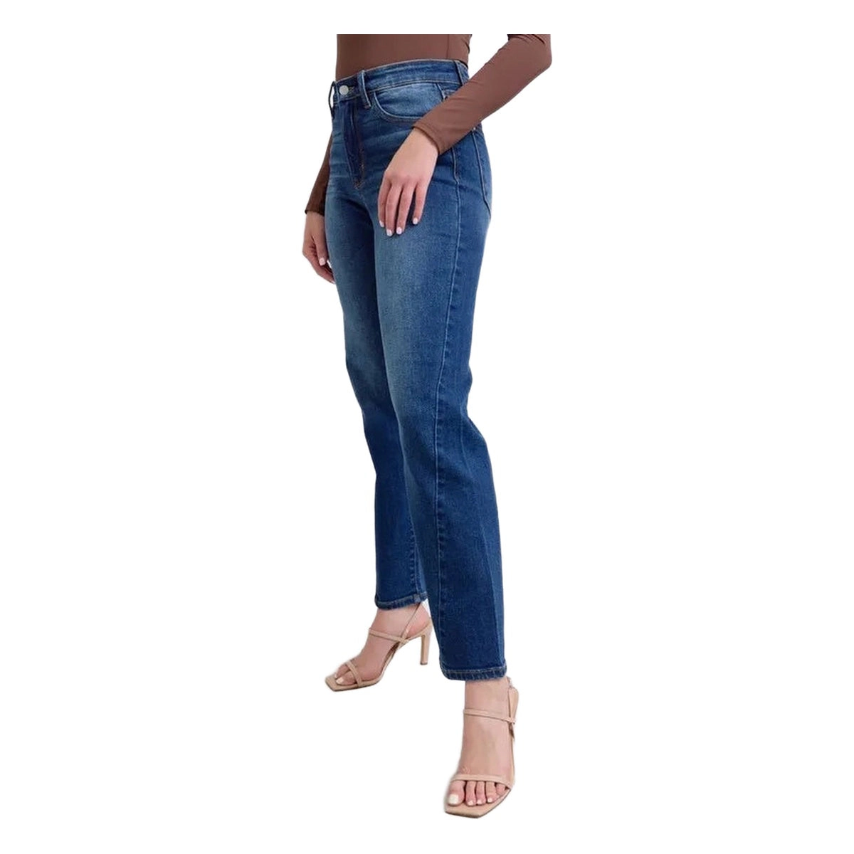 Judy Blue Full Size Side Seam Detail Straight Jeans with Pockets