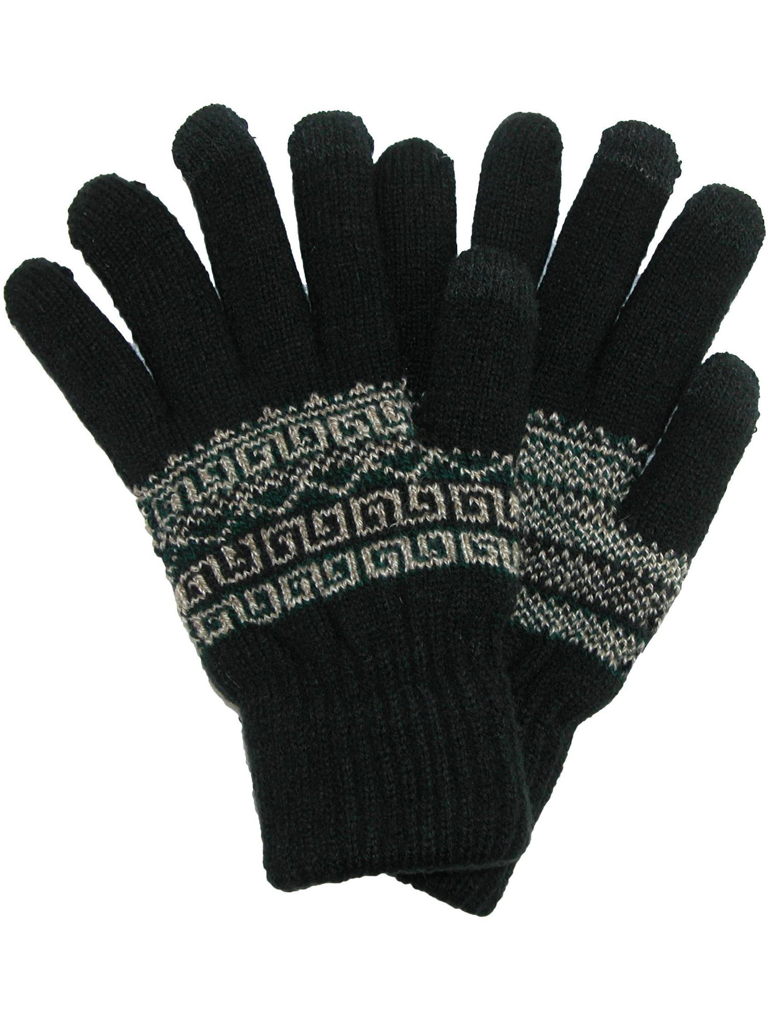 CTM® Men's Fairisle Touchscreen  Gloves