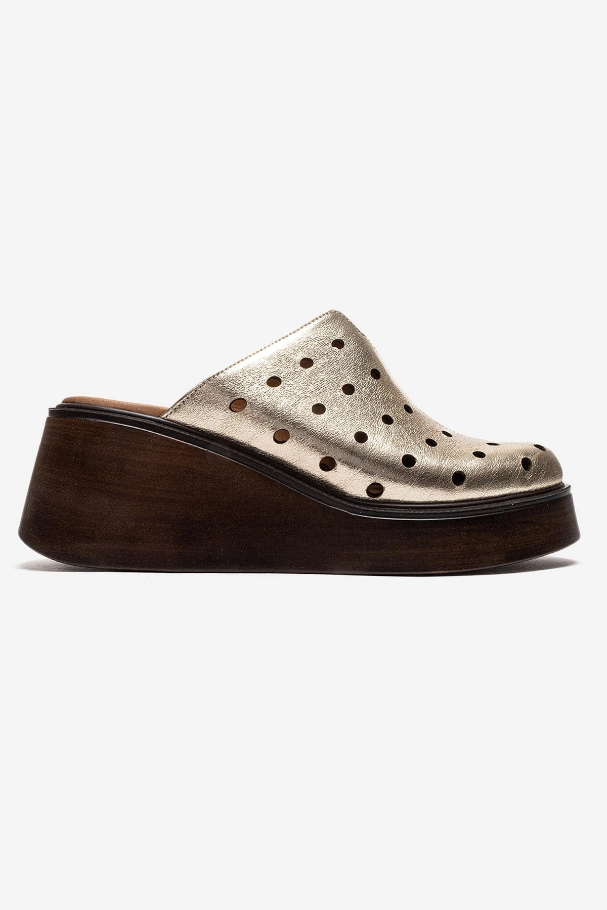 Forever & Always Womens Nives Leather Wedge Sandals