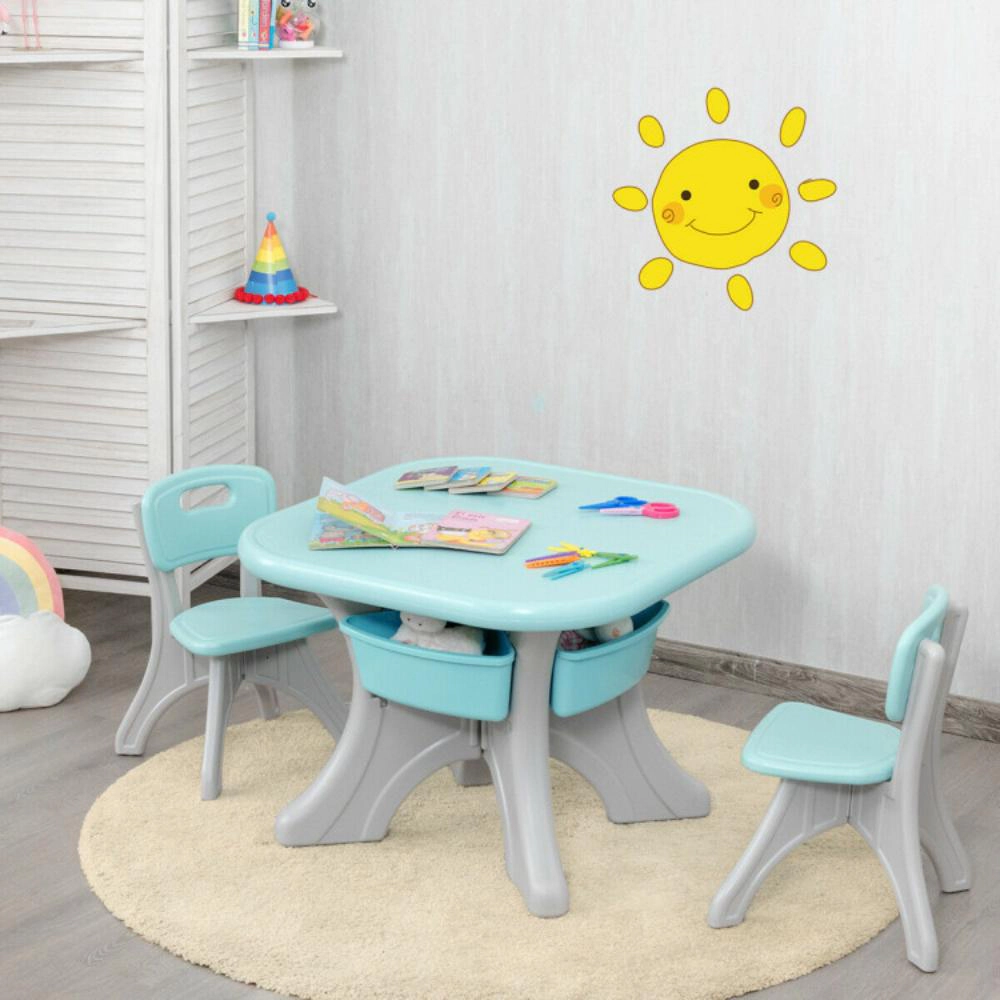 Hivvago Kids Activity Table And Chair Set Play Furniture With Storage