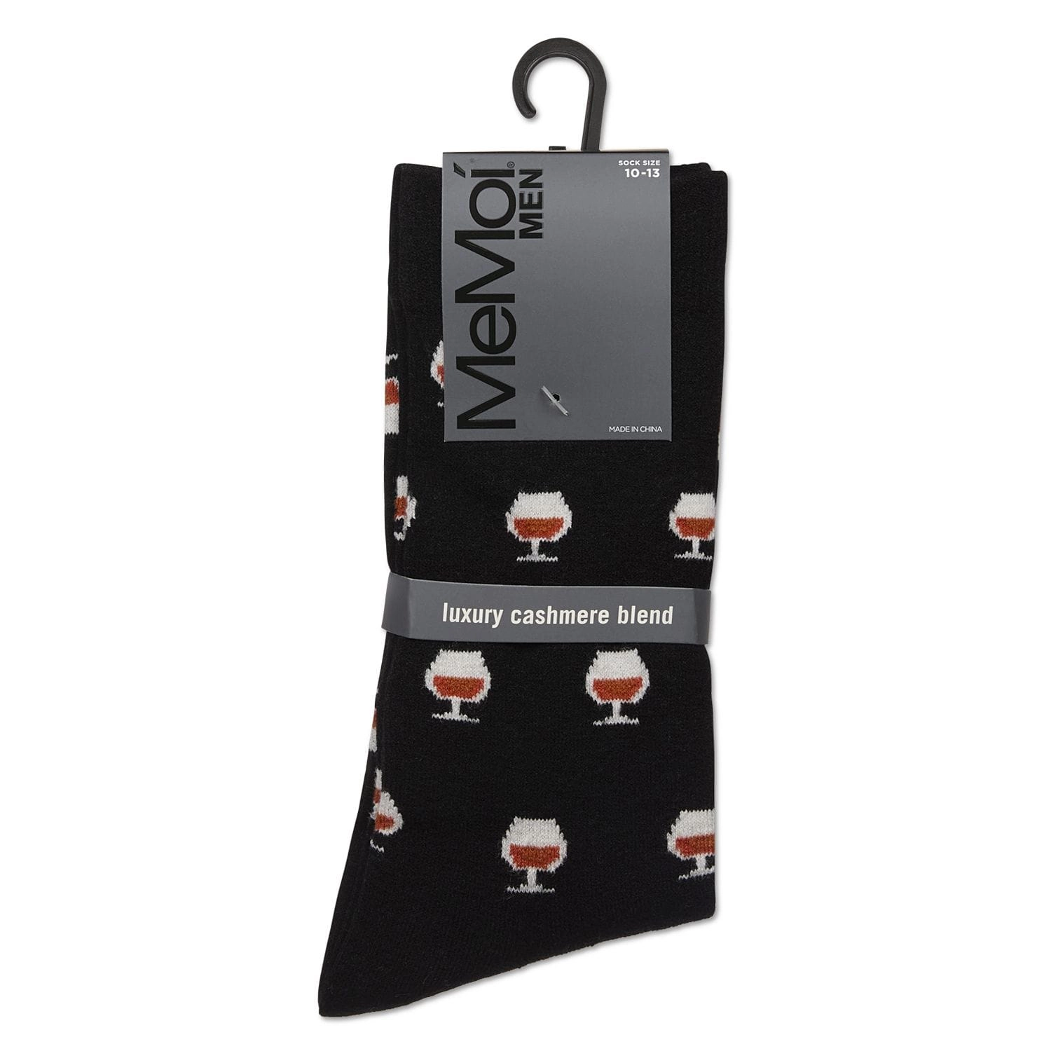 MeMoi Men's Whiskey Cashmere Crew Socks