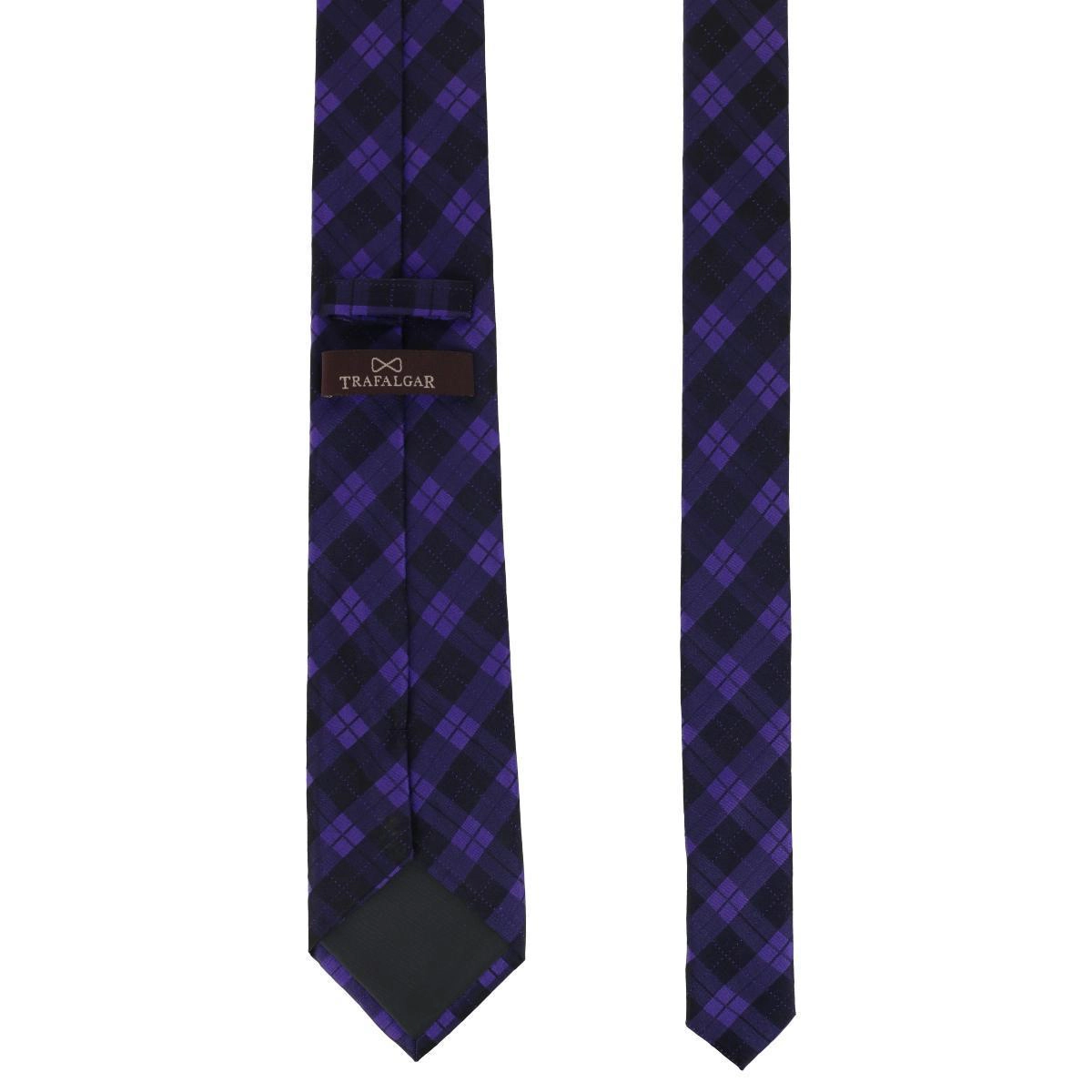 Trafalgar Digby Checkered Plaid Silk Necktie