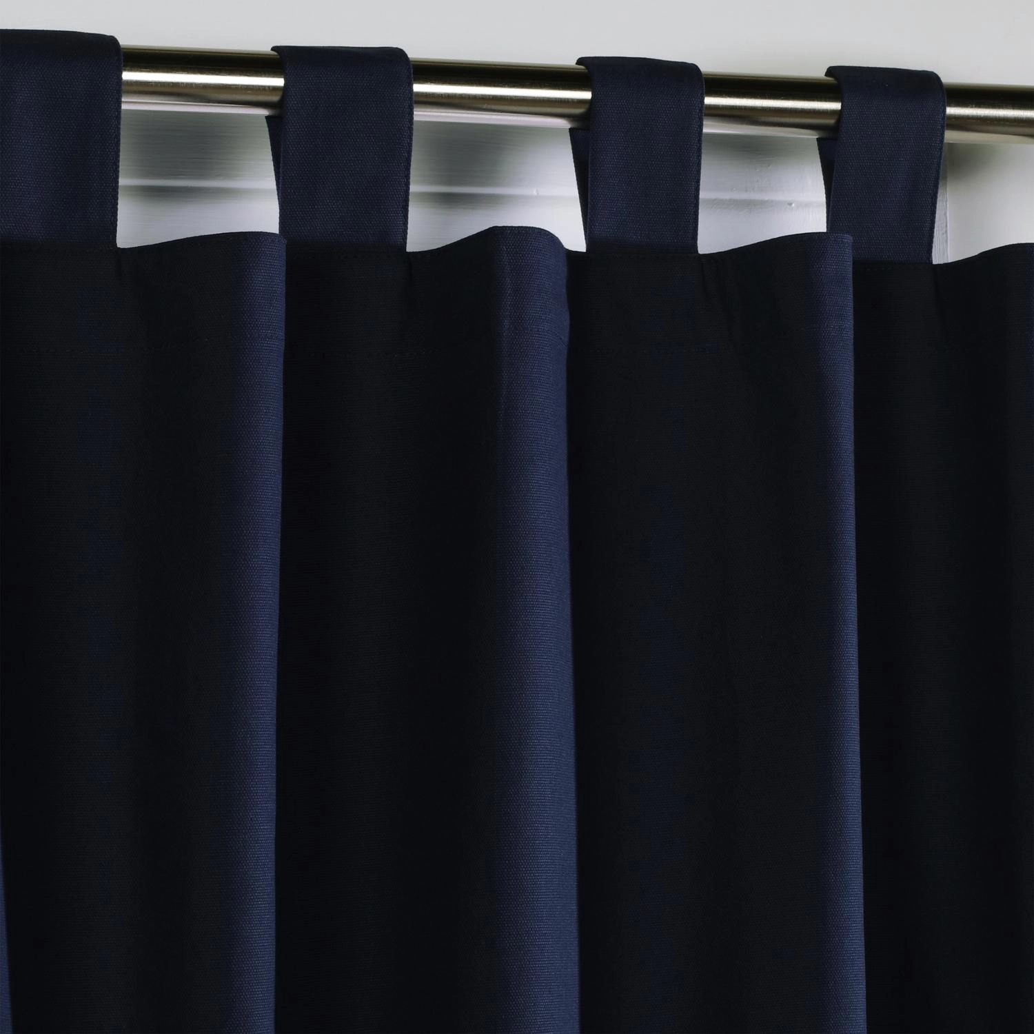 Thermalogic Weathermate Room Darkening UV Protection Tab Top Curtain Panel Pair for Windows Each 40" x 84" Navy
