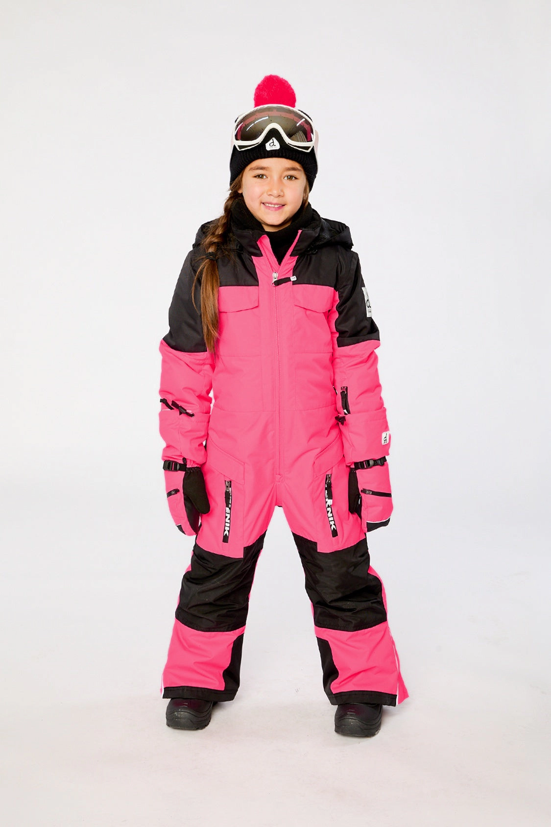 Deux par Girls One Piece Teknik Hooded Snowsuit with Expandable Sleeves
