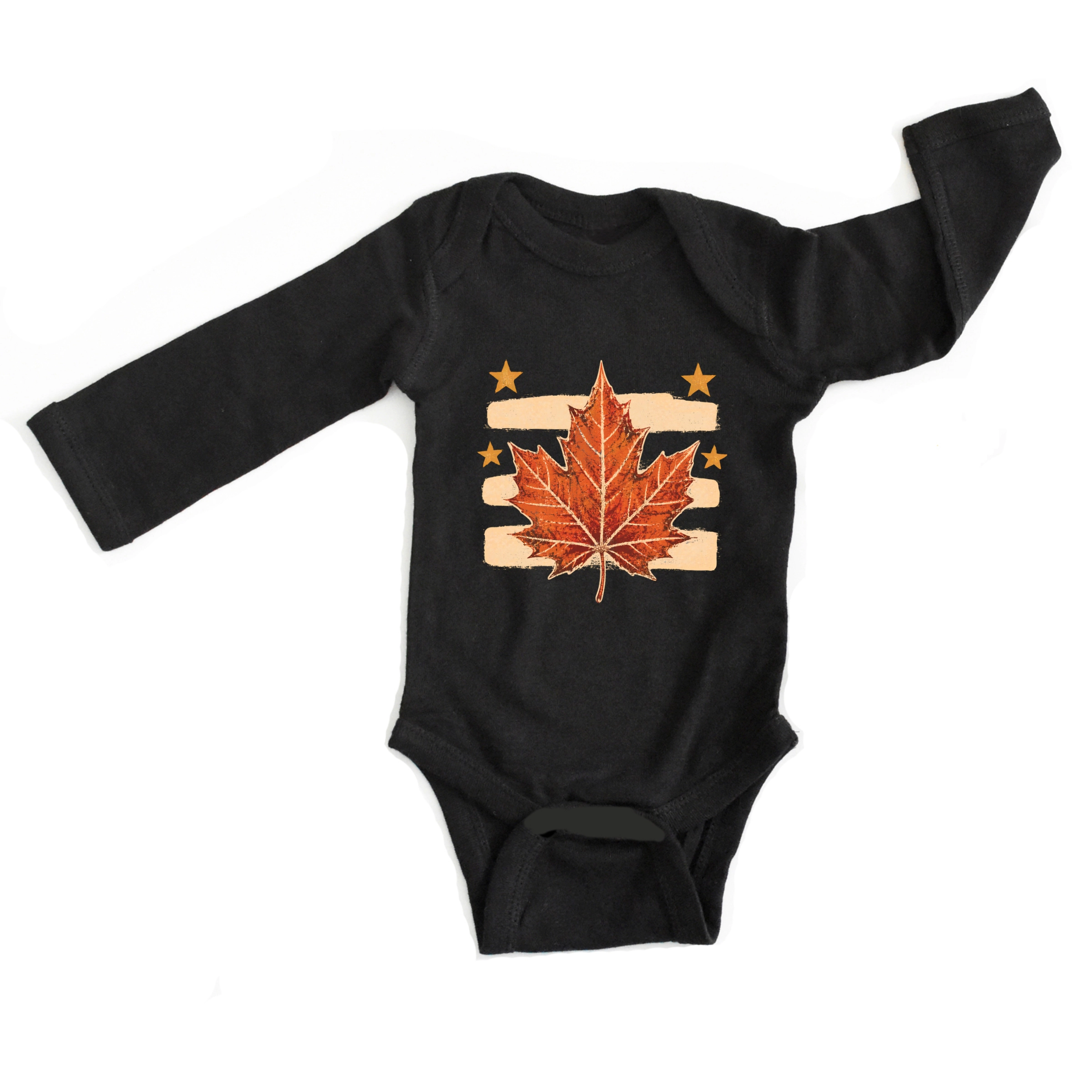 The Juniper Shop - Infant Long Sleeve Bodysuit Fall Leaf Stripes