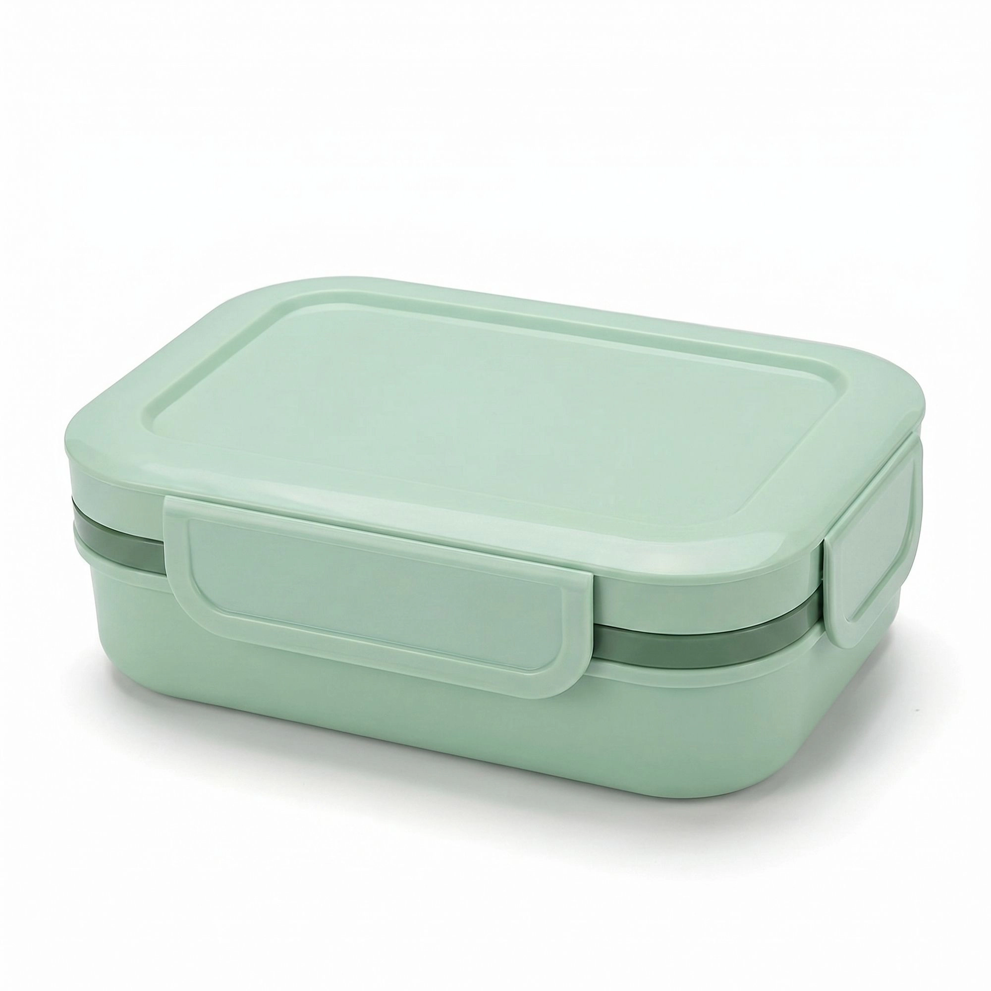 Alilang Women Bento Lunch Box Plastic Food Container with Compartments Leak Resistant Lid Meal Prep Storage 9.3x3x6.4