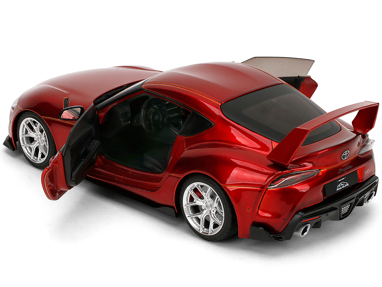Jada Toyota GR Supra Red Metallic "Pink Slips" Series 1/18 Diecast Model Car by Jada