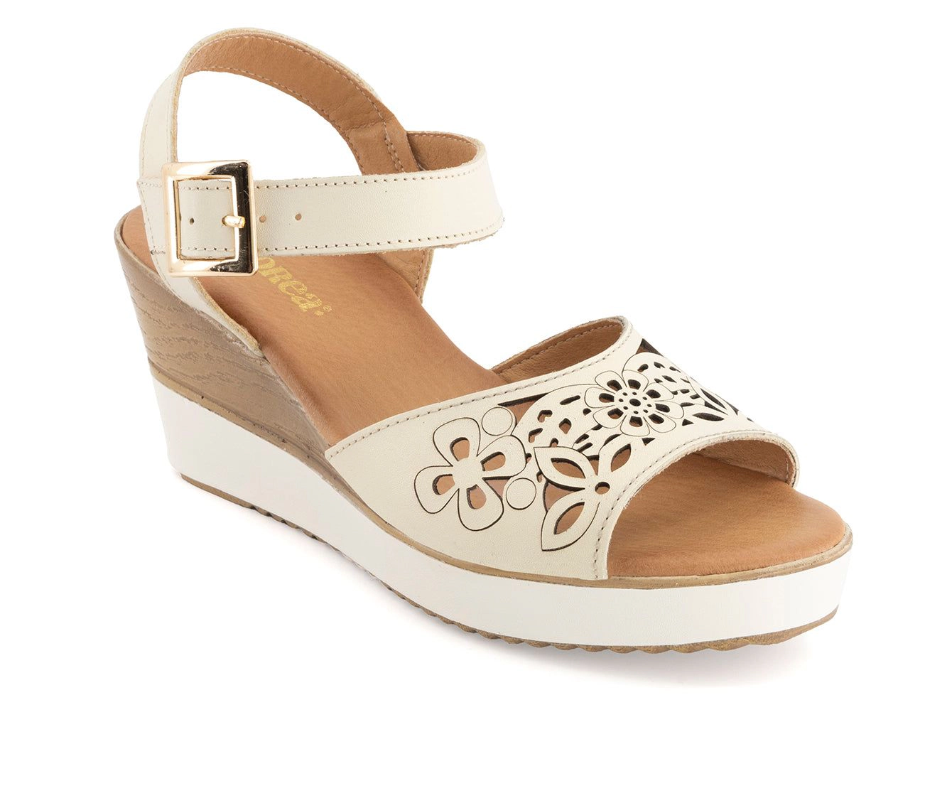 Andrea Womens Wedge Heel Ankle Strap Platform Sandals