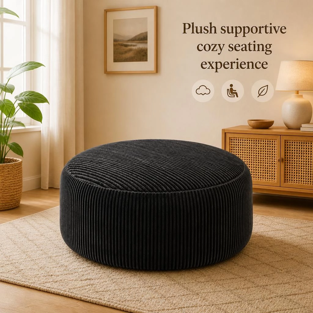 GOODSILO Corduroy Lazy Single Seat Bean Bag Chair