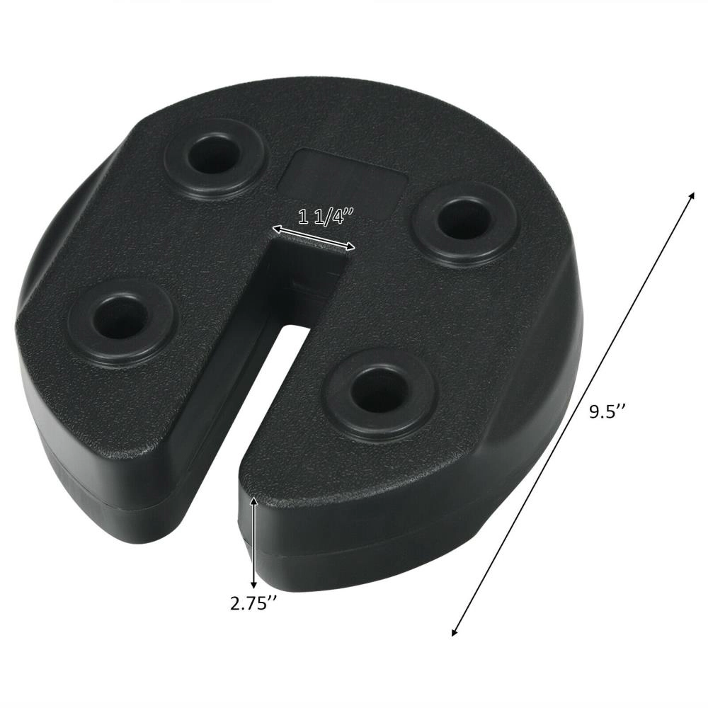 Hivvago Set Of 4 Canopy Weights 20Lbs Weight Plate Kit With No-Pinch Design