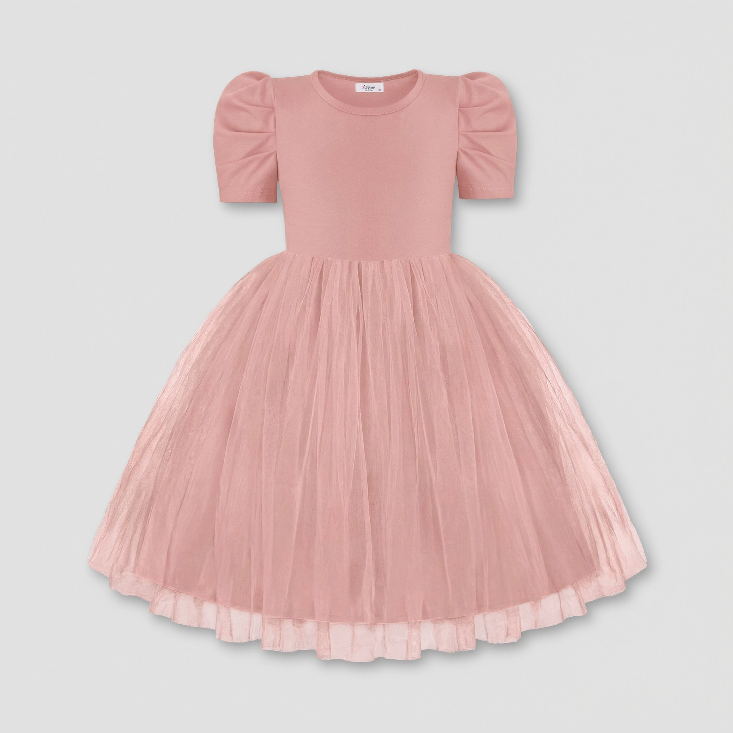 Arshiner Tutu Dress Summer Puff Short Sleeve Casual Party Tulle Sundress For Kids