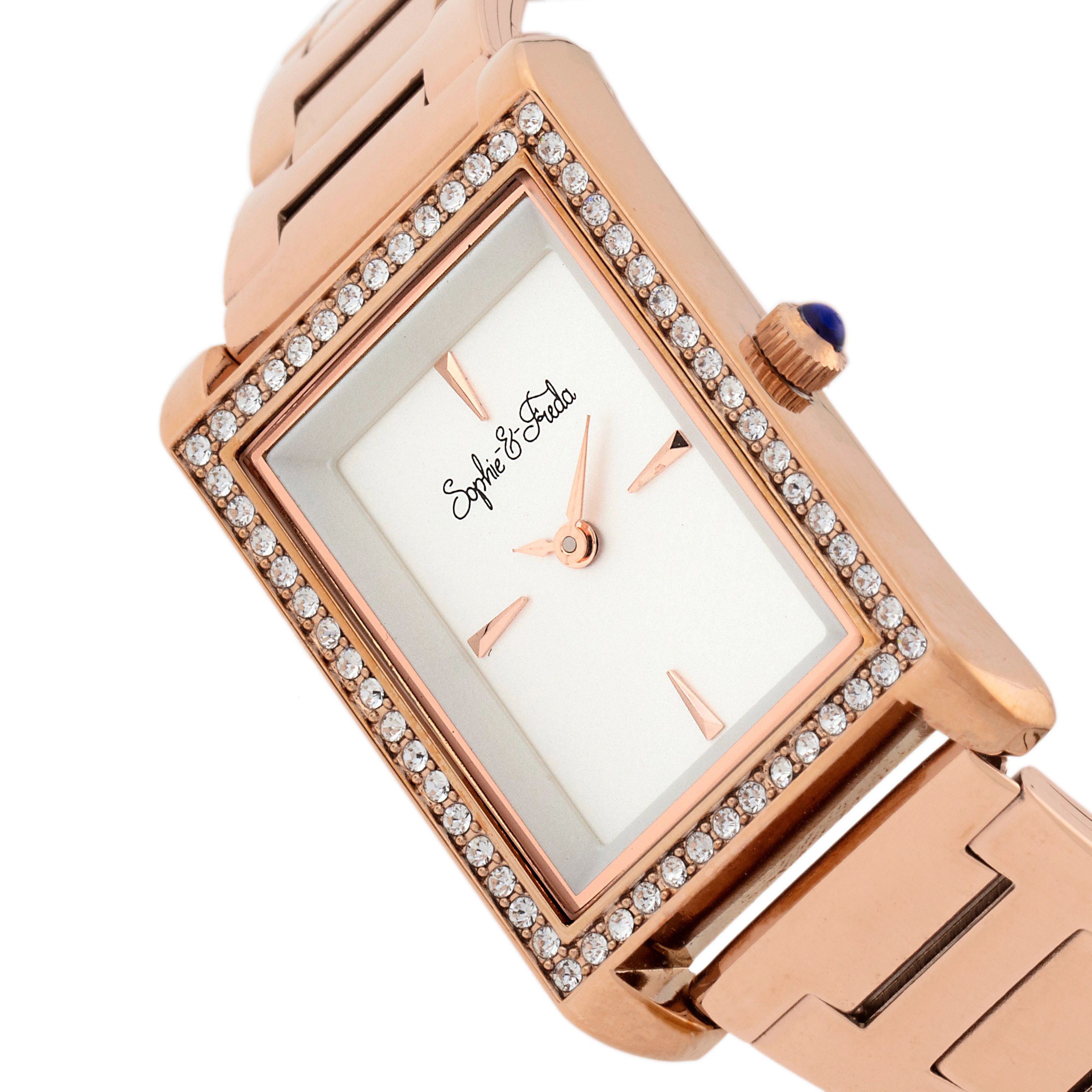 Sophie and Freda Wilmington Bracelet Watch w/Swarovski Crystals