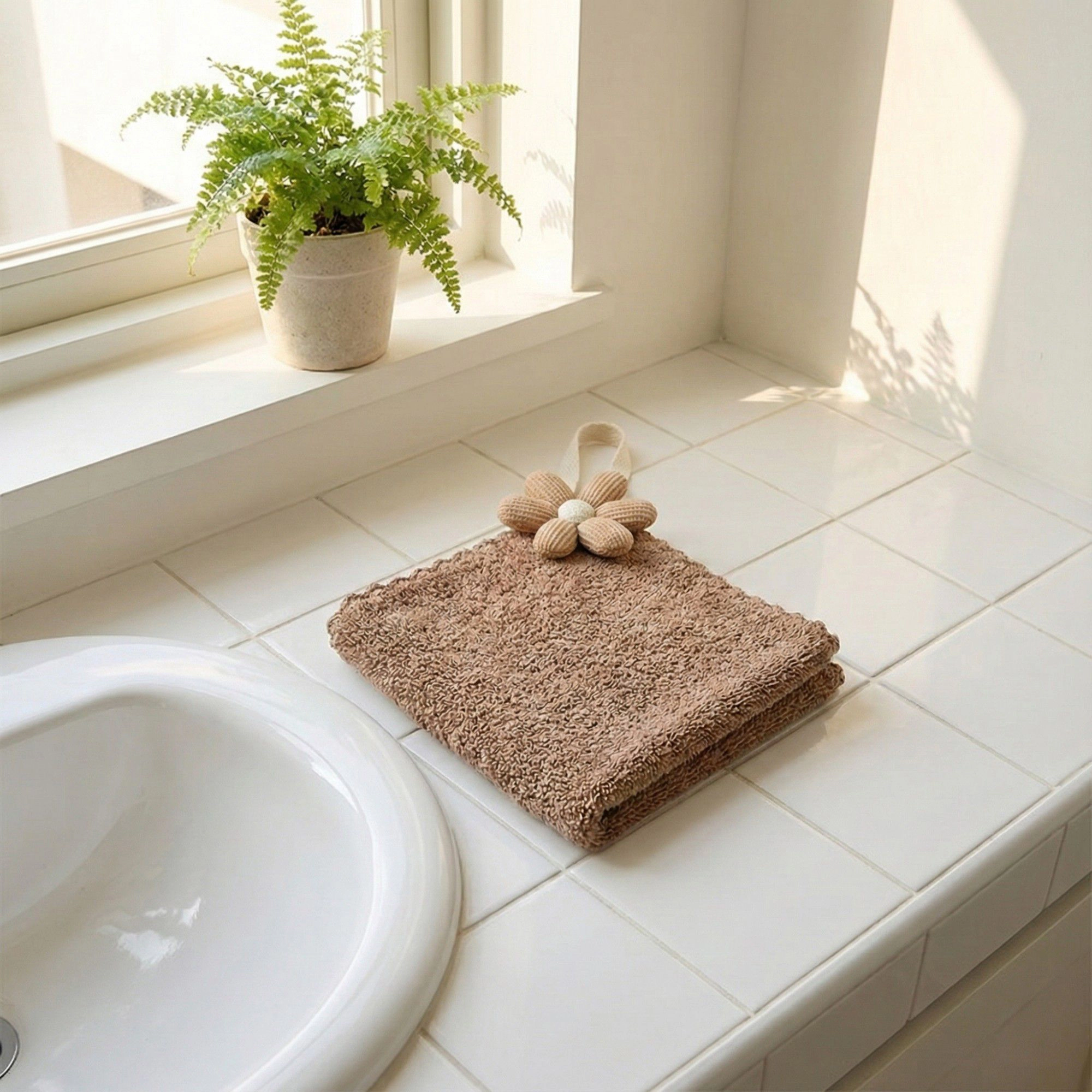 Alilang Unisex Soft Absorbent Hanging Washcloths 3 Pack Reusable Textured Cleaning Cloths