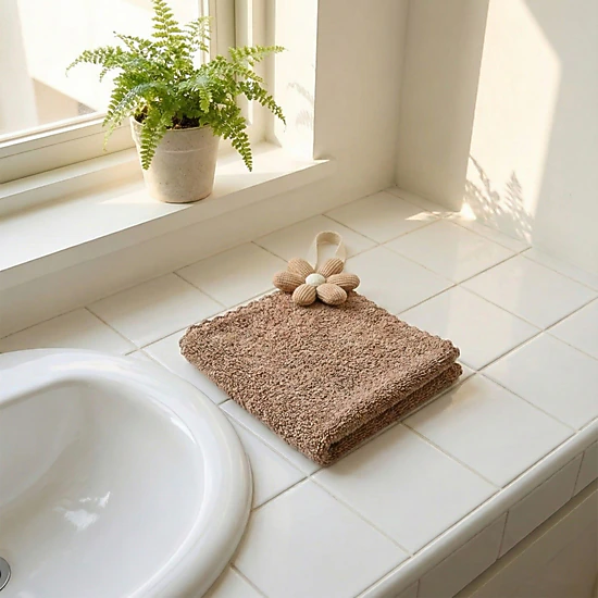 Alilang Unisex Soft Absorbent Hanging Washcloths 3 Pack Reusable Textured Cleaning Cloths
