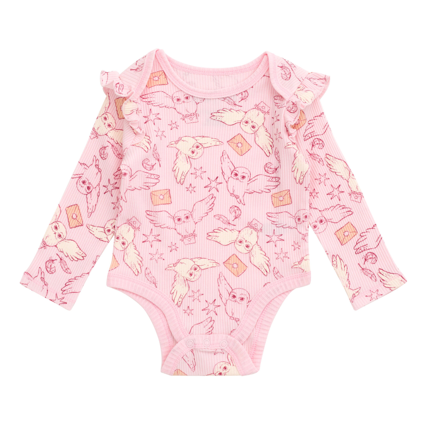 Harry Potter Hedwig Baby Girls' Bodysuit and Pants Set with Headband