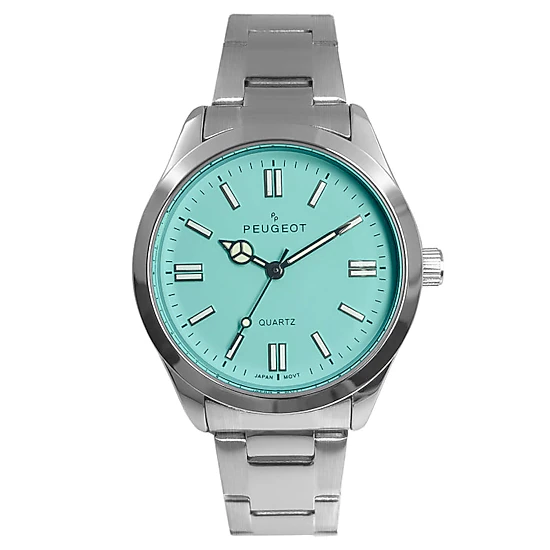 Peugeot Women's 36mm Sport Watch with Blue Dial and Stainless Steel Bracelet
