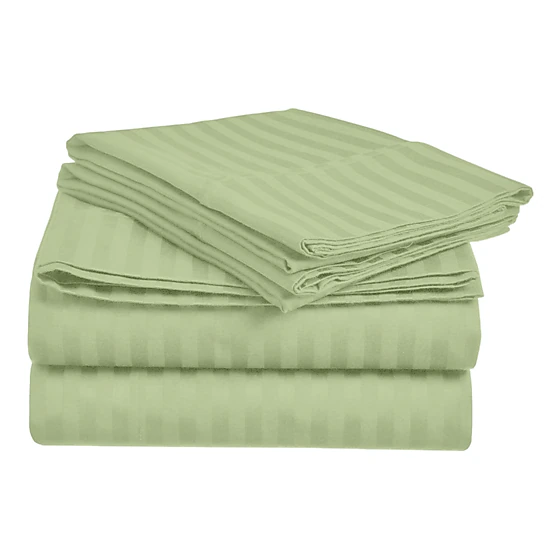 HSH Dream 1800 Series Hotel Stripe Sheets – Super Soft 4 Piece Wrinkle-Free Luxury Bed Set