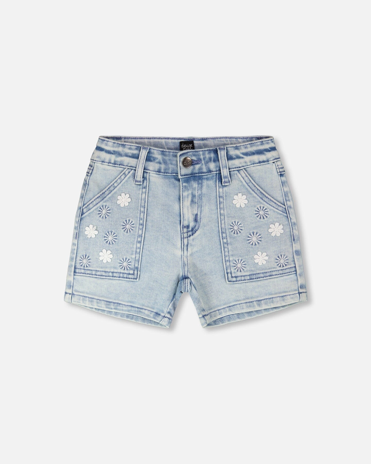 Deux par Girls Denim Embroidered Shorts