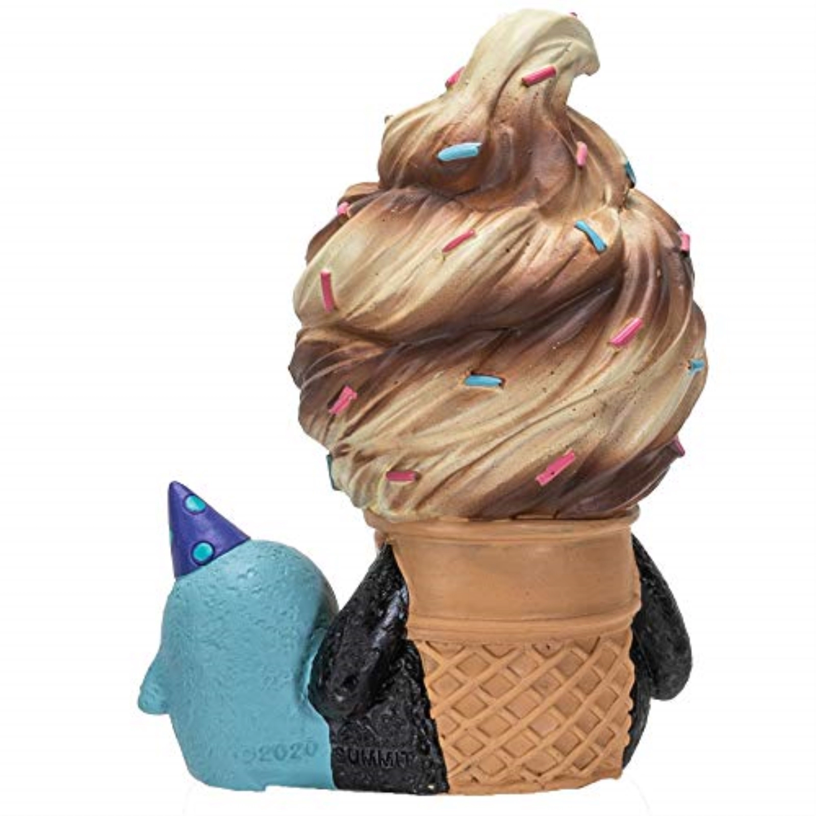 Pacific Giftware Furrybones Softo Skeleton in Ice Cream Cone Figurine 3 inch