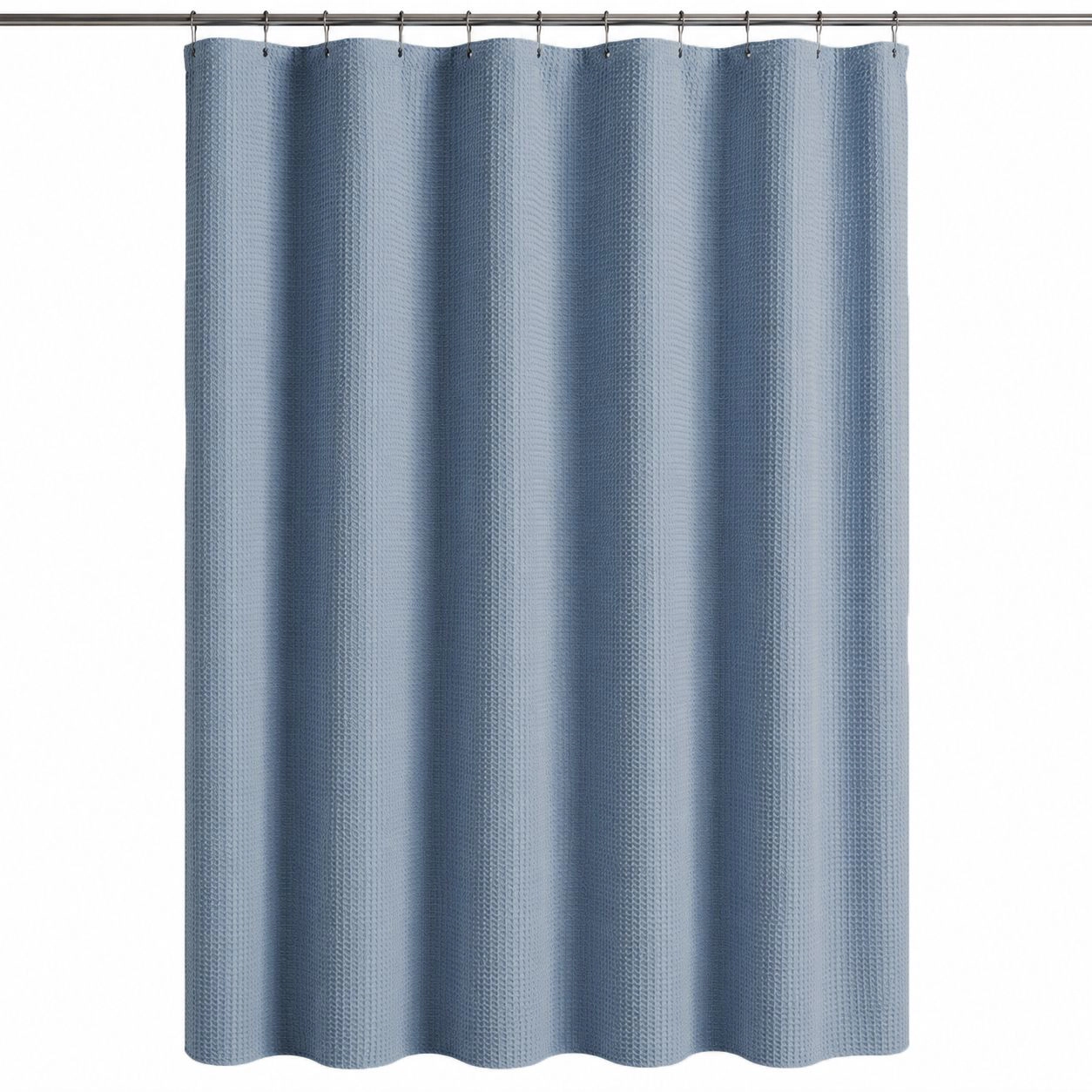 Kate Aurora Hotel Spa Collection Waffle Embossed Fabric Shower Curtain - 70 in. x 72
