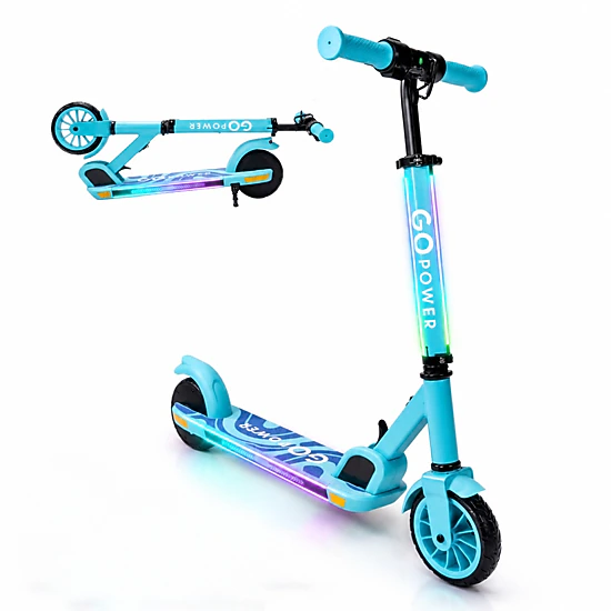GoPowerBike GoZip Foldable Kids Electric Scooter